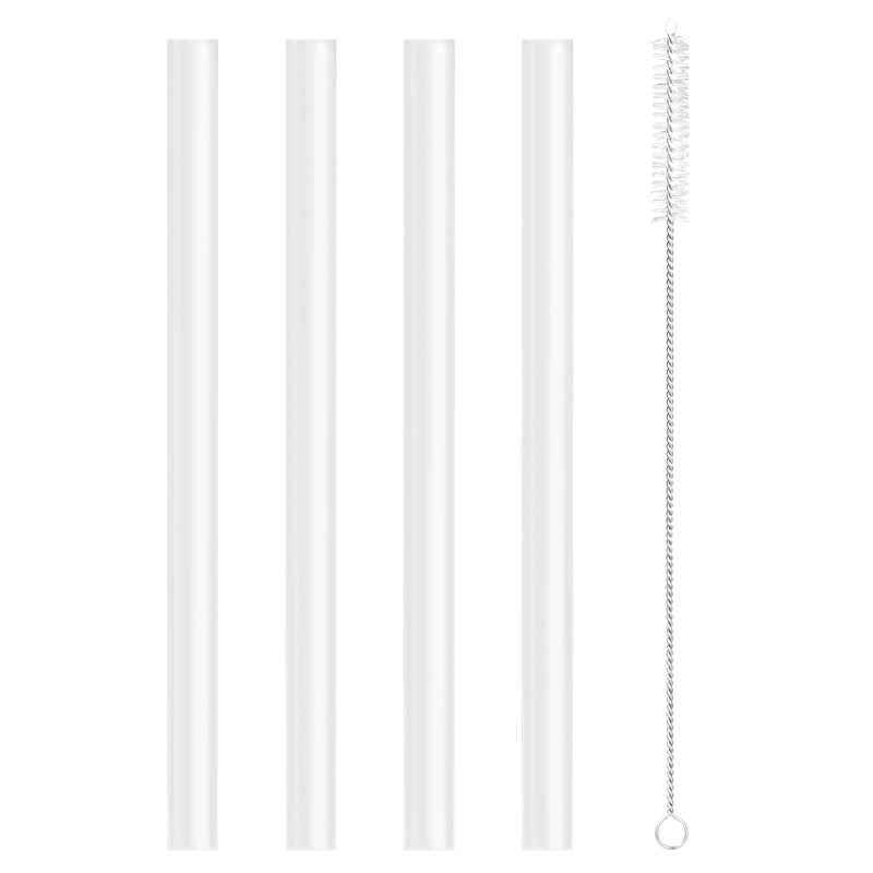 CampTek Straws Replacement for CamelBak eddy+ Water Bottle-CamelBak Straws Replacement-Accessories Set Include 4 BPA-FREE Straws and 1 Straw Cleaning Brush(25oz/32oz) - Image 1